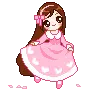 girl with pink dress