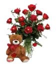 bear rose bouquet