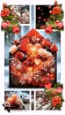 Valentine's Day Hearts, Roses & Sparkles Background Collage