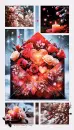 Valentine's Day Hearts, Roses, Glitter & Sparkles Background Collage Style 3