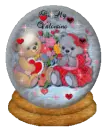 be my valentine snow globe
