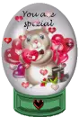 valentine snow globe