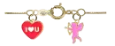 cupid and heart charm bracelet