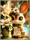 Winter Bunny Thank You Style 2