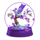 hummingbird snow globe