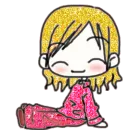 blonde girl glitter