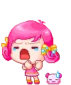 pink doll crying