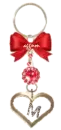 M for Marika heart keychain
