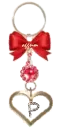 P for Pami heart keychain