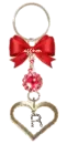 R for Robbie heart keychain