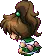 sad anime girl sitting