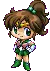 anime girl win pose