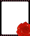 rose and heart frame