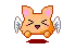 winged cat clapping