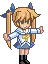 dancing anime girl blonde
