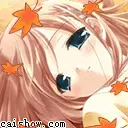 anime girl leaves icon
