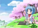 blue anime girl