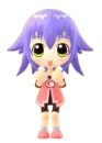 excited blue girl