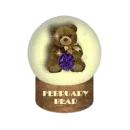 February bear snow globe