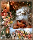 Cute Winter Fairy Love Background Collage - Style 1
