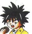 anime boy eating