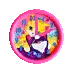 Lisa Frank cat clock