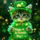 Happy St Patrick's Day kitten