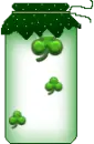 jar of shamrocks