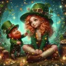 leprechaun and a girl