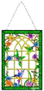 hummingbirds stained glass