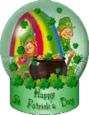 leprechaun snow globe
