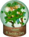 leprechaun snow globe