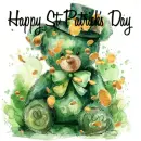 happy st Patrick's day bear