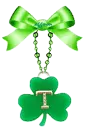 T for Tina shamrock keychain