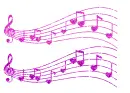 musical notes with hearts