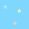 blue background with small flowers
