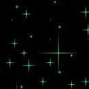 black background with green sparkles