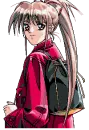 anime girl with a red jacket
