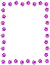 frame made of paw prints