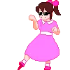 pink doll dancing