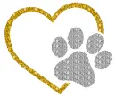 heart and paw print