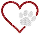heart and paw print