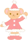 christmas girl bear