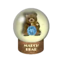 March bear snow globe