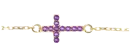 amethyst cross bracelet