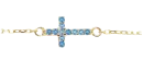aquamarine cross bracelet