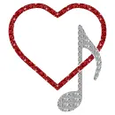 musical note and a heart