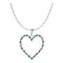 aquamarine  heart necklace