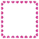 frame made of hearts