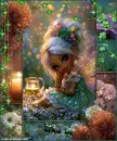 St Patrick's Day Pixie In Nature Collage Background